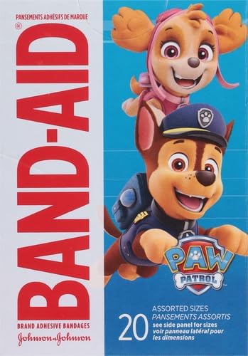 Band-Aid Adhesive Bandages, 20 ct (Pack of 2) | Nickelodeon PAW Patrol | First Aid | Assorted