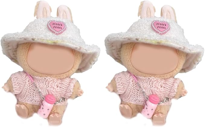 2 Sets for Labubu Clothes/for Labubu Outfits,Clothes Set for 17cm Lububu Doll,Clothing for LA BUBU, Stylish Adorable Accessories (No Doll) (No doll-YZZS2-2 Sets)