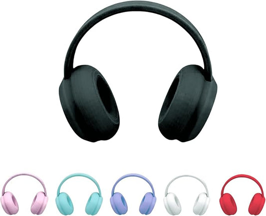 3D Printed Headphones Accessories for 17cm Doll(No Dolls)，for Dolls 3.94-6.69inch（10-17cm） in Size，Suitable for Daily Display, Great As a Gift(Black Headphones)