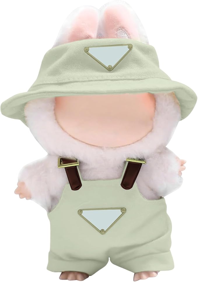17cm Clothes Set (NO Doll): Hat & Overalls Set for 17cm Accessories Suit - Stylish Adorable Dolls Clothes Accessories - Cute Clothes for Dress up Unique Style (ZL-C002)