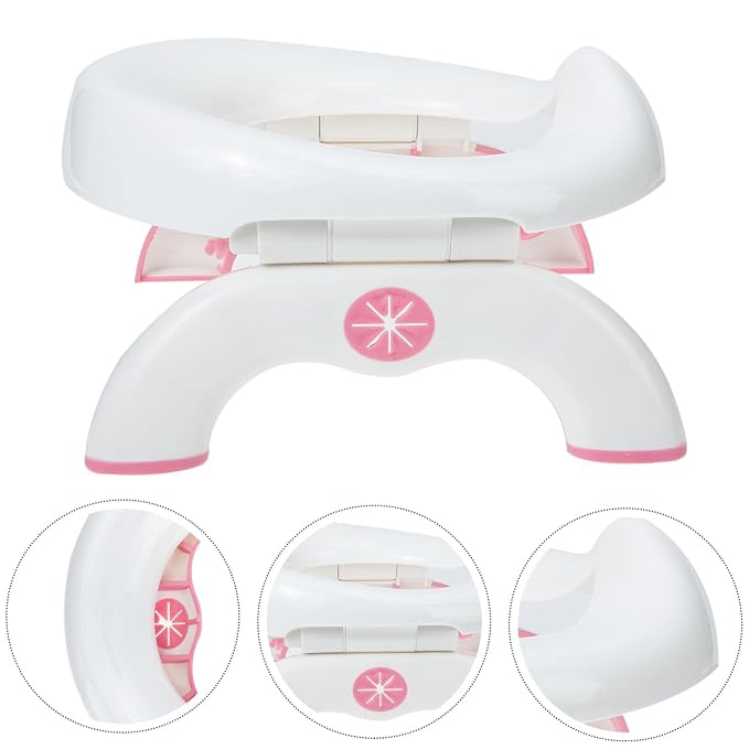 Portable Potty Training Toilet, 2 in 1 Travel Potty Seat for Boys Girls, Foldable Training Toilet Seat for Travel and Car Attachment Indoor Outdoor Use