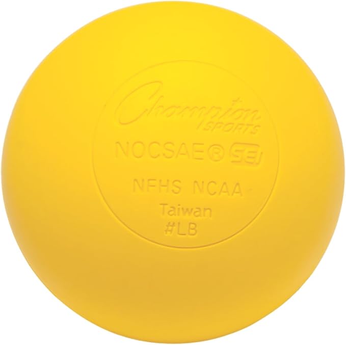 Champion Sports Lacrosse Balls – Official Size SEI Certified, Multi-Color Packs of 3, 6, or 12 for Practice & Games