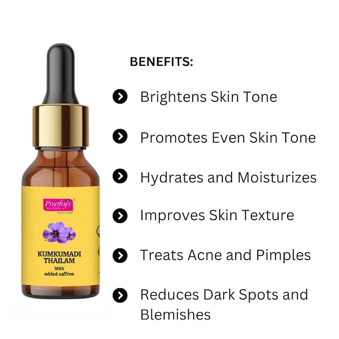 Preethy's Boutique Kumkumadi Thailam 15ml Face Massage Oil