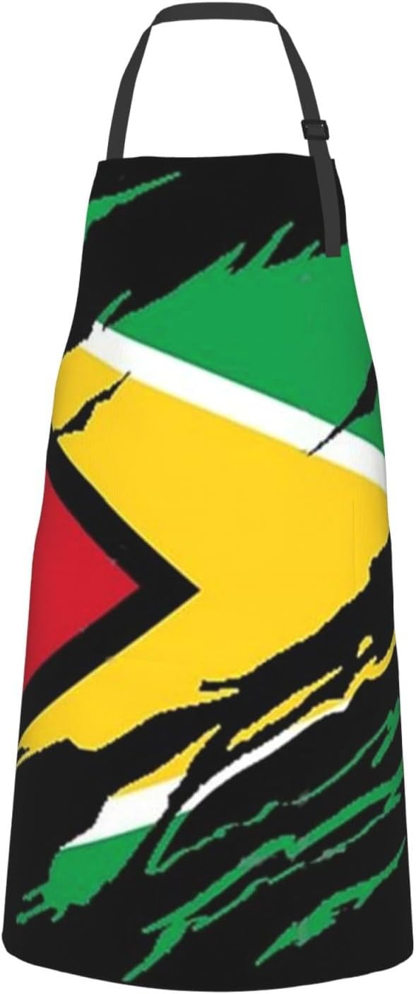Cute Flag Kitchen Cooking Aprons for Women Men Adjustable Patriotic Flag Apron with 2 Pockets for Home Kitchen Garden