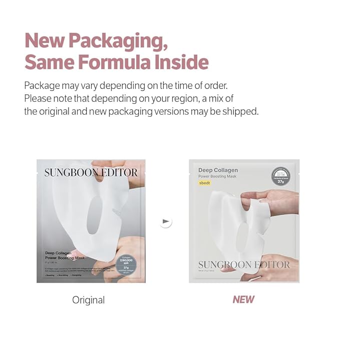 SUNGBOON EDITOR Deep Collagen Overnight Mask Hydrating Mask for Glass Skin, Wrinkle Care, Firming & Pore Refining 2,160,000PPB Collagen + 9 Peptides Korean Skincare, 4ea Valentines Day Gifts for Woman