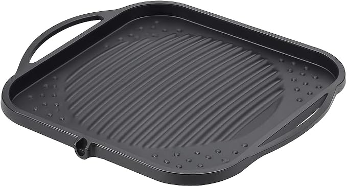 12in Nonstick BBQ Grill Plate – Cerastone Gold Marble Coated, Korean-Style Stovetop Griddle Pan for Indoor & Outdoor Cooking