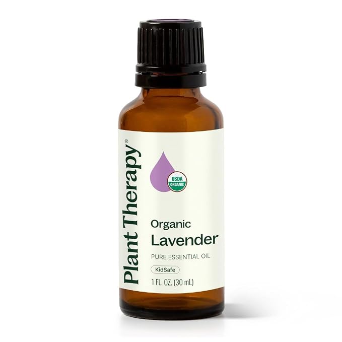 Plant Therapy Organic Lavender Essential Oil 100% Pure, USDA Certified Organic, Undiluted, Natural Aromatherapy for Diffusion & Topical Use, For Skin, Hair, Relaxation, Premium Therapeutic Grade 30 mL