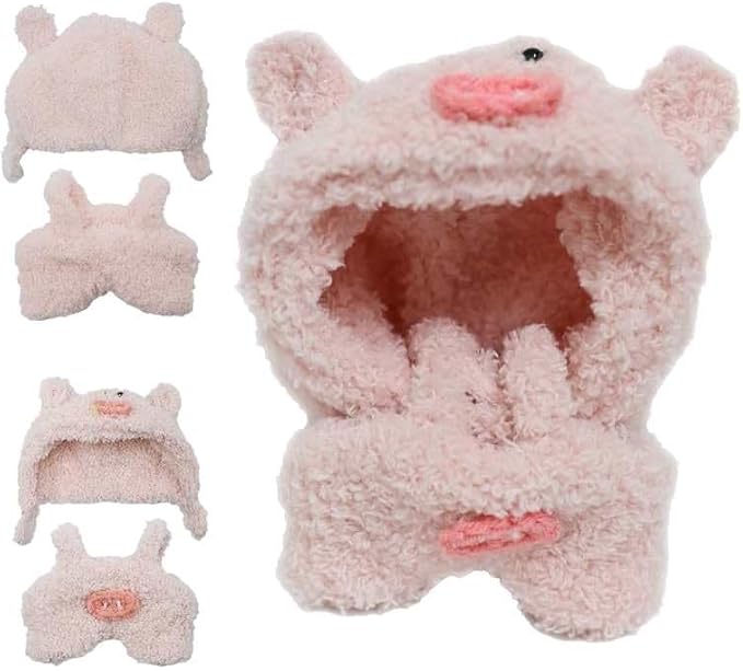 Doll Clothes(NO Doll), 17cm Cute Dolls Outfit with Accessories for Boys and Girls Stylish Adorable Dolls Clothes Accessories - Pink