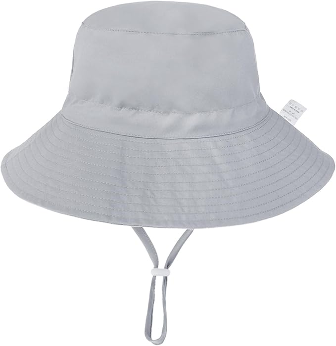 Baby Sun Hat UPF 50+ Sun Protective Toddler Bucket Hat Summer Kids Beach Hats Wide Brim Outdoor Play Hat for Boys Girls