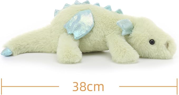 Apricot Lamb Toys Plush Green Lying Dragon Dinosaur Stuffed Animal Soft Cuddly Perfect for Child (Green Dragon,15 Inches)