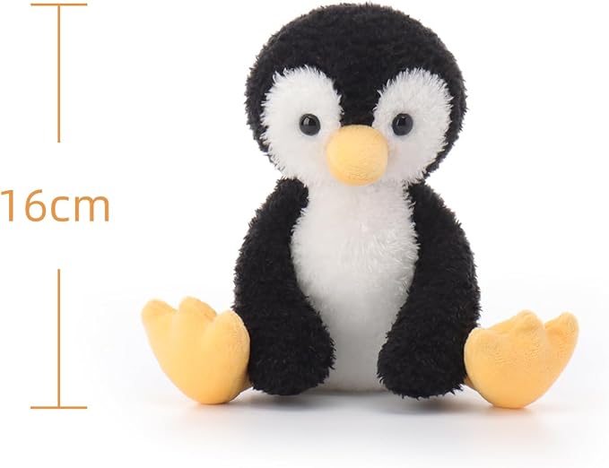 Apricot Lamb Velvet Penguin Stuffed Animals for Kids, Soft Cute Plush Toys for Baby Girl and Boy, 6.3 Inches