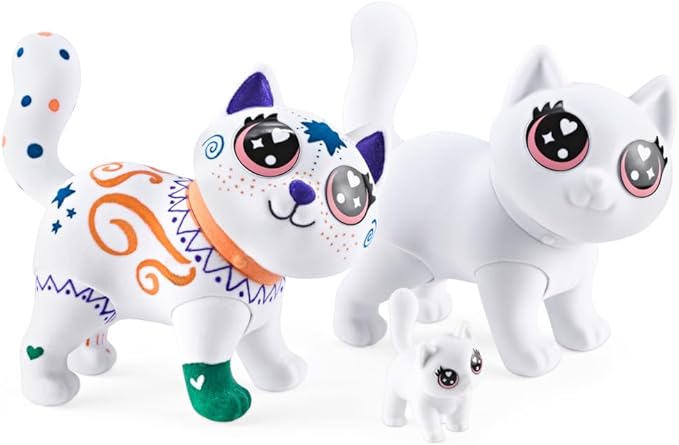 Crayola Scribble Scrubbie Jumbo Toy Cat, Large Posable Animal for Kids, Birthday, Gift for Girls & Boys, Washable Coloring & Grooming Toy, Ages 3+