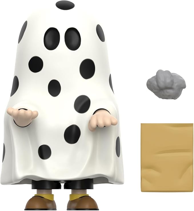 Super7 Peanuts Reaction Figures - Charlie Brown (Ghost Sheet) Action Figure