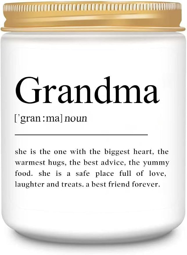 LEIOH Gifts for Grandma,Birthday Mothers Day Christmas Grandma Gifts from Grandchildren,Gift Ideas for Grandmother from Granddaughter,Grandson,Grandkids Lavender Jar Candle