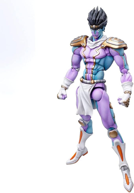 JJBA Action Figure Star Platinum Figure Movable Joints Statue 6.69" Purple Star Platinum Anime Figurine Collectibles Desktop Decoration Gift for Fans