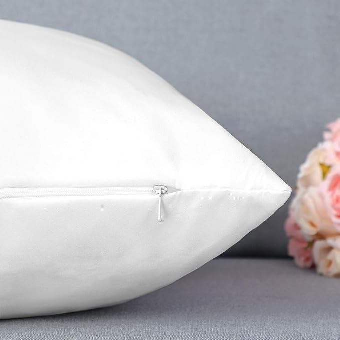 OTOSTAR Throw Pillows Inserts 18x18 Inches, Set of 6 Square Form Cushion Stuffer for Couch, Sofa, Bed - Indoor Decorative Pillows Inserts - White