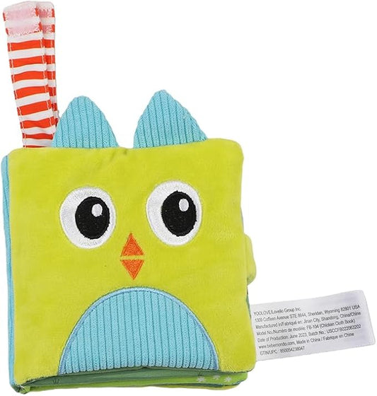 bebe mondo Farm Infants Toy – Chicken Soft Crinkle Books for Tummy Time, Infant Sensory Toy 0-6-12 Months, Touch and Feel Developmental Cloth Book, Shower Gift, Easter Baby Gifts for Boys Girls
