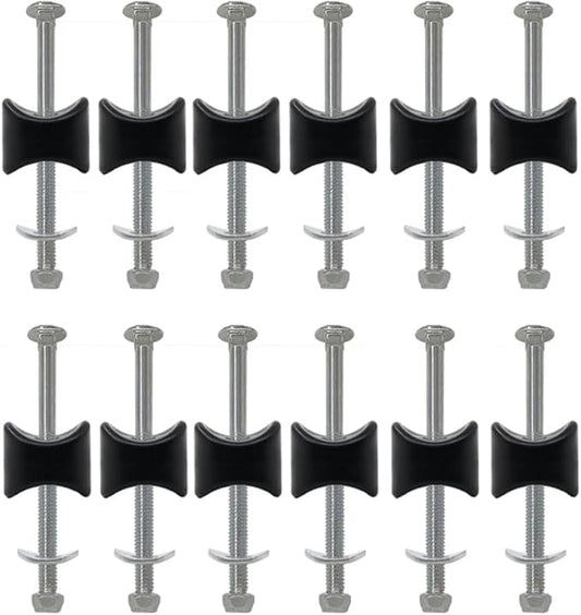 12 Pack 8mm x 94mm Trampoline Screws Steel Trampoline Screws Long Screw Trampoline Replacement Parts Trampoline Accessories Enhance Trampoline Stability
