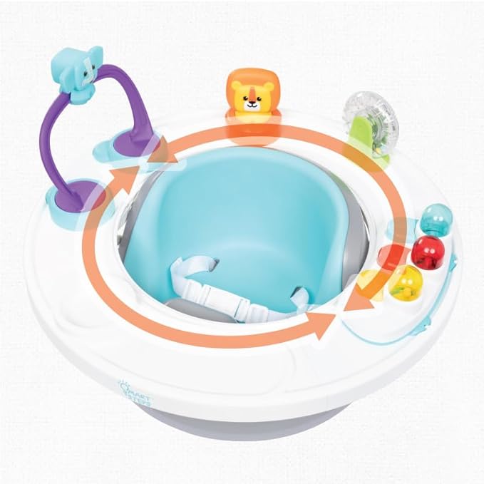 Smart Steps® Explore N’ Play 5-in-1 Activity to Booster Seat, Blue Safari Fun
