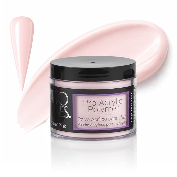 TONES Professional Acrylic Powder – Cover Pink (Soft Nude Pink) | Long-Lasting Non-Yellowing Polymer | Salon & Home Extensions & 3D Nail Art | MMA-Free | USA Made (3.5 oz)