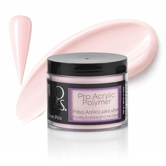 TONES Professional Acrylic Powder – Cover Pink (Soft Nude Pink) | Long-Lasting Non-Yellowing Polymer | Salon & Home Extensions & 3D Nail Art | MMA-Free | USA Made (3.5 oz)