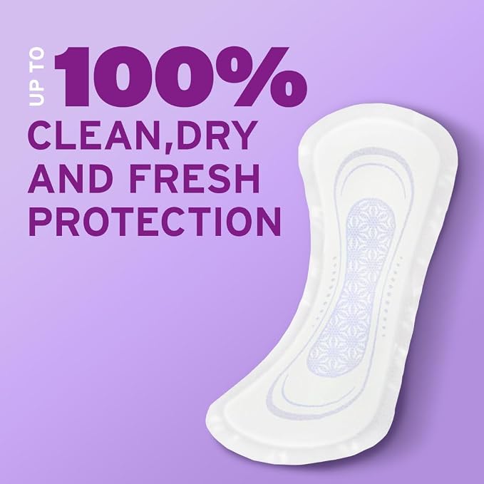Poise Daily Microliners, Incontinence Panty Liners for Bladder Leaks, 1 Drop Lightest Absorbency, Long Length,Pantiliners, 50 Count (Pack of 6)