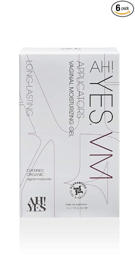 AH! YES VM Vaginal Moisturizer for Vaginal Dryness (6 Applicators) | Water Based, Fast-Acting, Natural Gel Moisturizer, pH matched