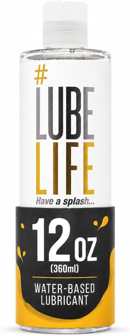 LUBELIFE Water-Based Lube – Personal Lubricant for Men, Women & Couples, Travel Size, Non-Staining, Easy Clean-Up, Toy-Safe, 12 Fl Oz