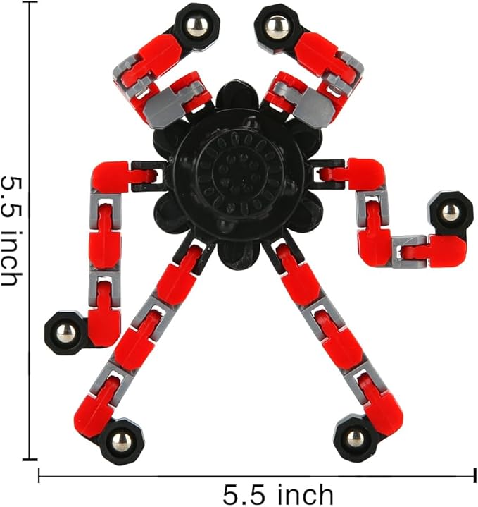 Fidget Spinners, 8 Pack Transformable Fidget Spinners Toys Party Favors for Kids 4-8 8-12 Goodie Bag Stocking Stuffers Treasure Box Classroom Prize Gifts for Birthday Halloween Christmas Easter Party