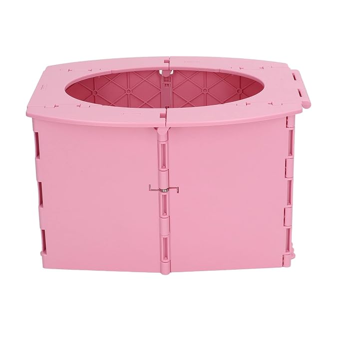Yinhing Toddler Potty Foldable PP Portable Toilet for Camping Travel Road Trips Distance Driving Lightweight Compact Easy to Safe Design for Kids (Pink)
