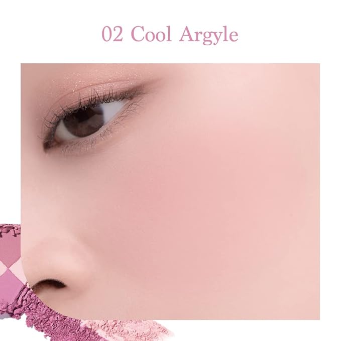 Dasique Blending Mood Cheek 05 Violet Knit l Vegan, Cruelty-Free l 4 Blendable Shades in Lightweight, Long-lasting, Smooth Powder