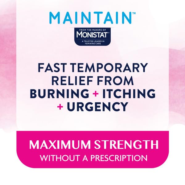 Monistat Maintain UTI Test and Pain Relief Kit, UTI Test Strips and Urinary Pain Relief Tablets, Cranberry Flavor Coating, 2 Test Strips and 12 Tablets (Pack of 2)