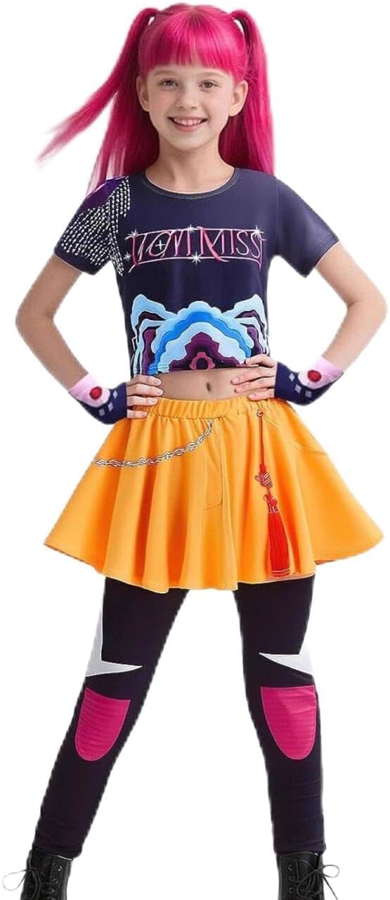 Pop Idol Cosplay Costume K-Pop Rumi Mira Zoey Pop Singers Stage Costumes for Ages 2-12 De-Mon Costumes