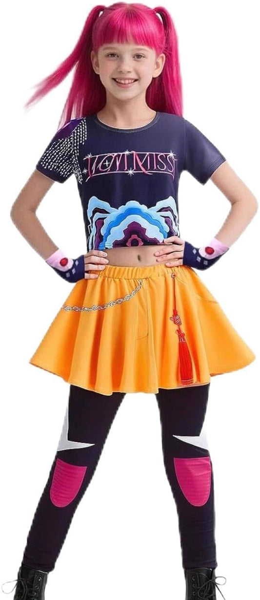 Pop Idol Cosplay Costume K-Pop Rumi Mira Zoey Pop Singers Stage Costumes for Ages 2-12 De-Mon Costumes