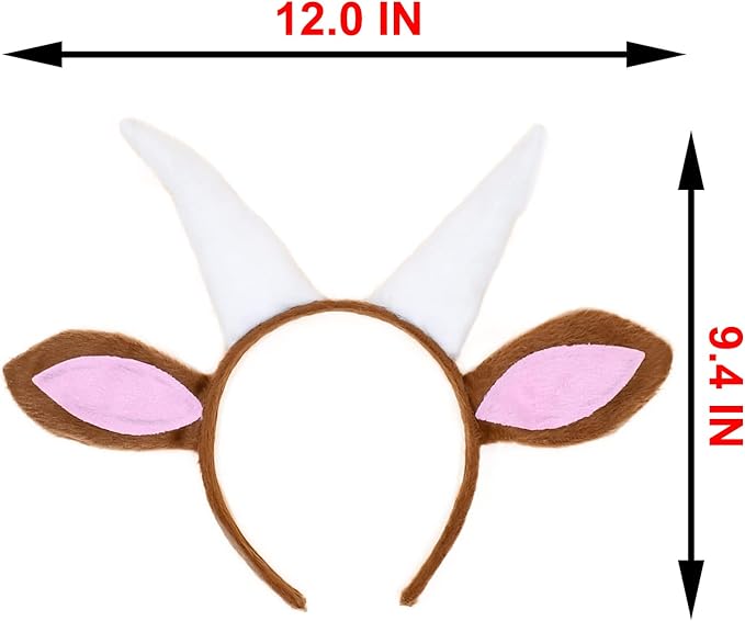 Plush Animal Ears and Horns Headband-Halloween Christmas Festival Theme Party Animal Cosplay Costume Headbands
