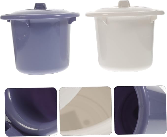 SHOWERORO 2pcs Spittoon for Elderly Men Car Containers with Lids Travel Potty Portable Pot Chamber Pot Adult Urinal Pail Pot Convenient Potty Adult Spittoon
