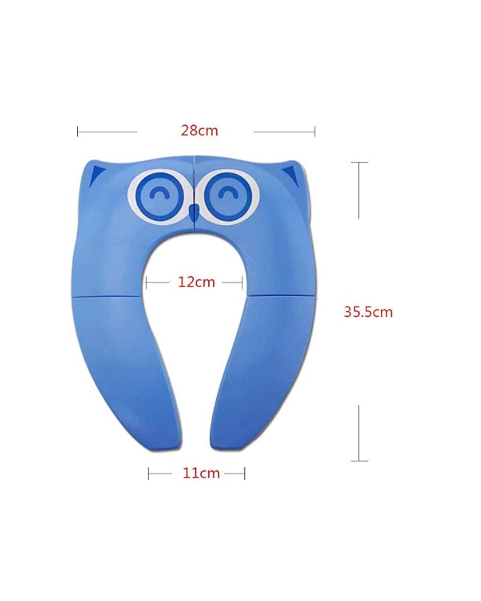 Upgraded Kids Folding Toilet Seat，Large Non Slip Silicone Pads Travel Portable Reusable Toilet Potty Training Seat Covers Liners with Carry Bag for Babies, Toddlers (Yellow)
