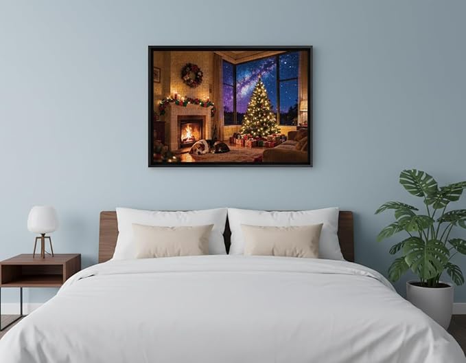1000 Pieces Jigsaw Puzzles for Adults, Christmas Series - Festive Holiday Art, Fun Family Game, Best Xmas Gift Idea & Home Decoration, Large 28" x 20" （Warm Hearth）