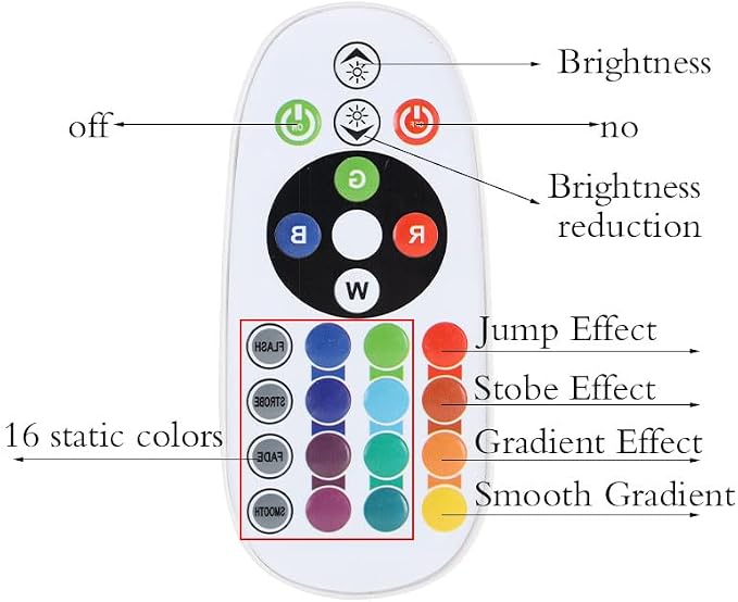 White Vase for Flowers - Small Unique Vase with Lighting 16 Colors for Centerpieces, Modern Vases for Home Decor, Living Room, Bedroom (USB Plug in Corded)