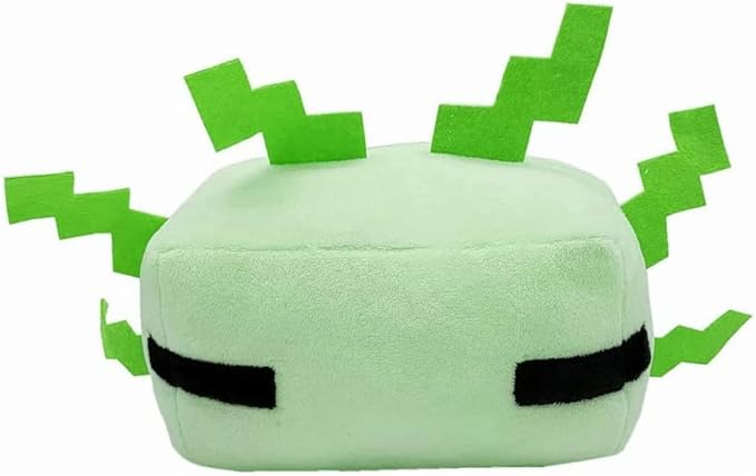 Axolot Plush Stuffed Toy Soft Pillow, Suitable for Video Game Enthusiasts, Children's Birthday Parties, Christmas Holiday Preferred Gift (Blue/Green)