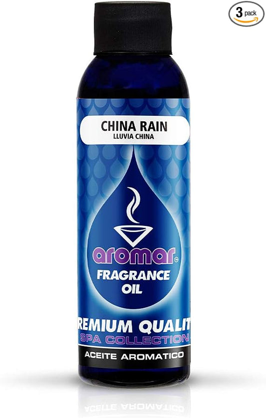 AROMAR Premium Fragrance Oil, 4oz Bottle 3 Pack Long Lasting Aromatic Scent, Fresh and Revitalizing Aromatherapy for Living Room, Bedroom, and Kitchen 12oz Rain Mist (China Rain)