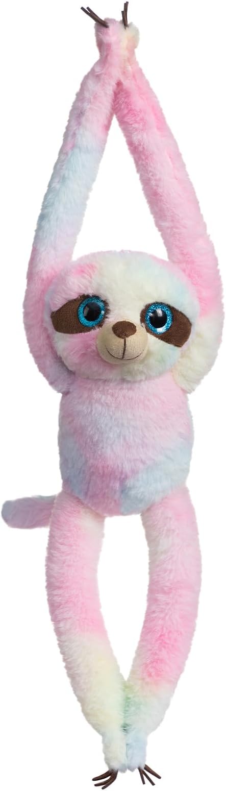 Hanging Rainbow Sloth Stuffed Animal Stuffed Long Arm Sloth Plush Toy for Kids Grandchildren Friends Decors 20 inch
