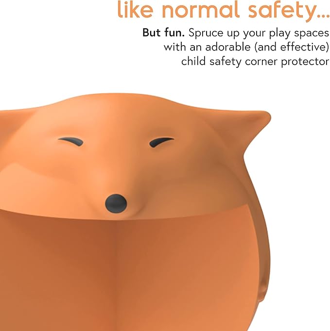 Quark Foxii Table Corner Protectors - Thick, Impact-Resistant Silicone - Cute Baby Proofing Corner Bumpers for Furniture - Easy to Remove with 3M Adhesive - 4 x Table Corner Guards