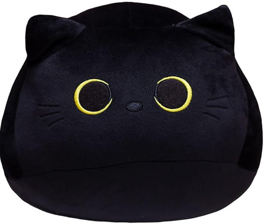 Cat Stuffed Animal Cute Cat Plush Doll Toy （Including Tail 7.8 inch） for Girls Boys Christmas(Black cat 20cm)