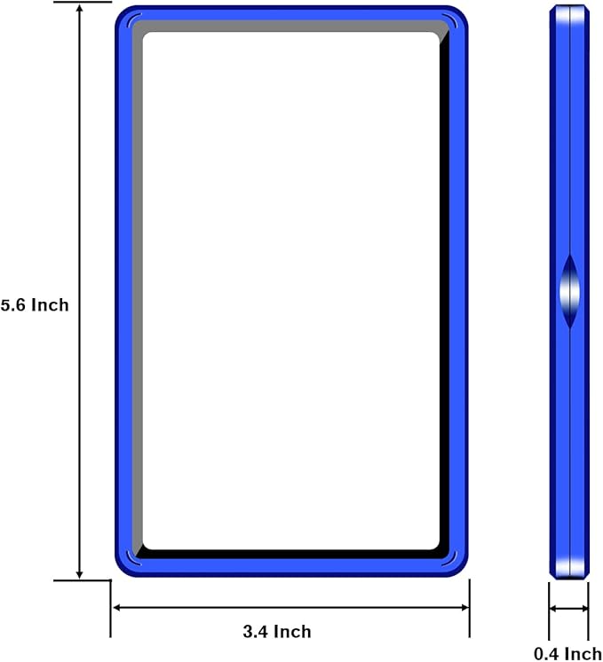 Magenetic Trading Card Slab Protector - Premium Aluminum Graded Card Showcase, Graded Slab Protector with UV-Resistant Tempered Glass, Personalized Slab Bumper for Collectors, Light Blue