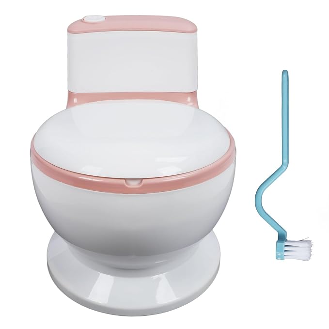 Adjustable Portable Kids Potty Training Seat, Ergonomic and Safe Children's Toilet with Removable Potty Pot, Comfortable Non Slip Design for Home and Travel(Pinkest)