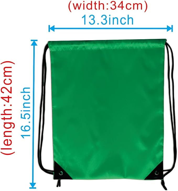 Drawstring Backpack Bulk 50 Packs Draw String Backpack Bags DIY Gym Sports Traveling Trip ride Pedestrianism Yoga Cinch Bag Sackpack Drawstring (green)
