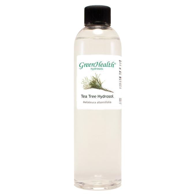 GreenHealth Tea Tree Hydrosol (Floral Water) - 8 fl oz Plastic Bottle w/Cap - 100% Pure (NOT Oil)
