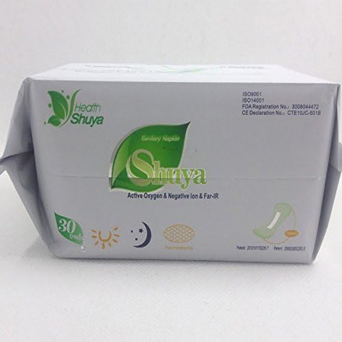 SHUYA Natural Cotton Panty Liners for Women Without Wings, Negative ion Pads, Chlorine Free, Herbal Scented, Length 155mm-120Count(Pack of 4)