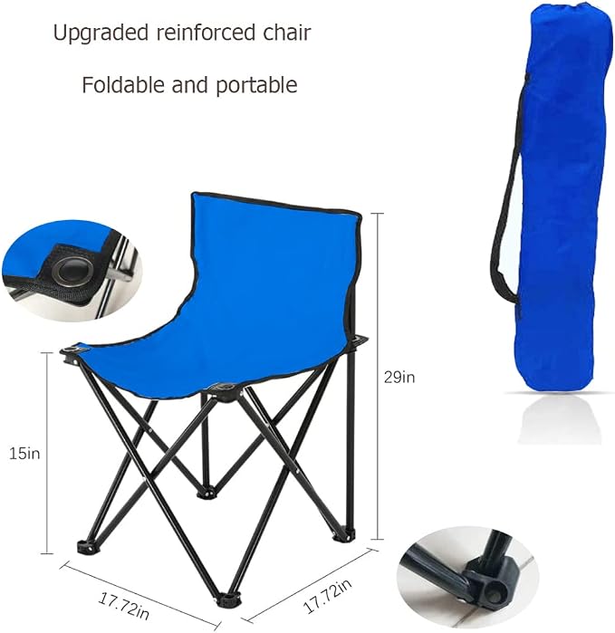 ZONEMEL Portable Sauna Chair, Fast Folding, Ideal for Sauna, Fishing, Lightweight Compact Backpack Chairs, Bule